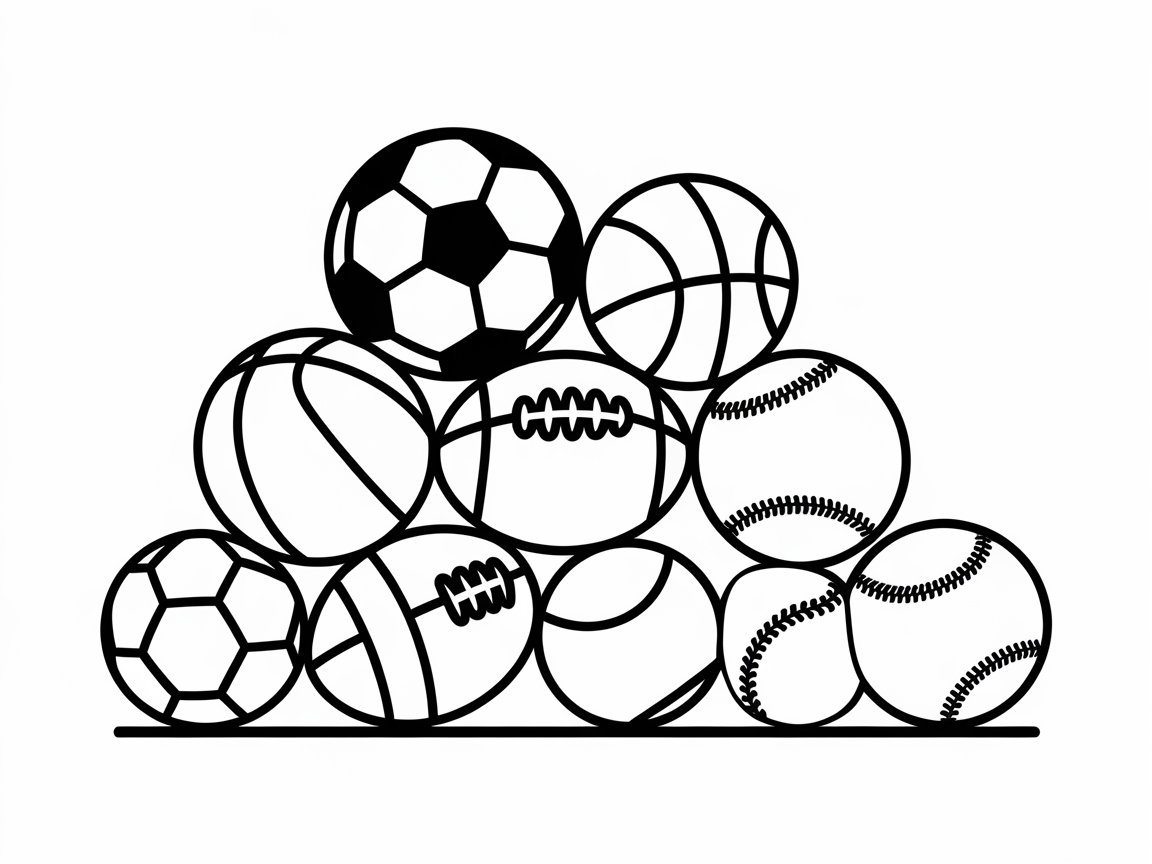 Color These Classic Sports Balls