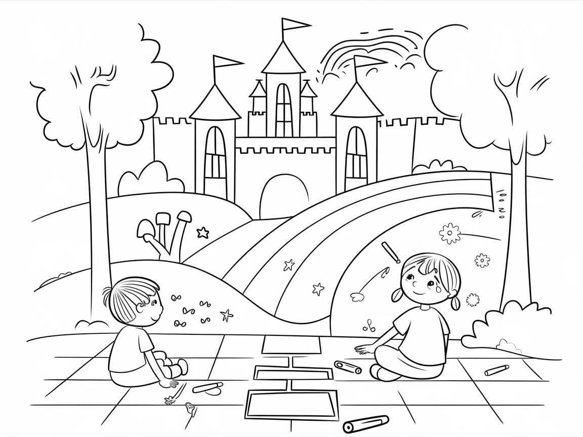 Enter a Fairytale with This Castle Adventure Coloring Page