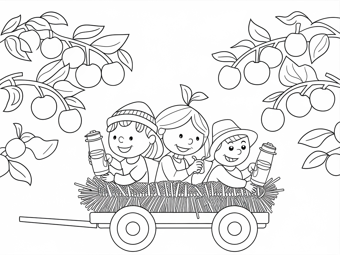 Fun Hayride with Friends and Fresh Apple Cider