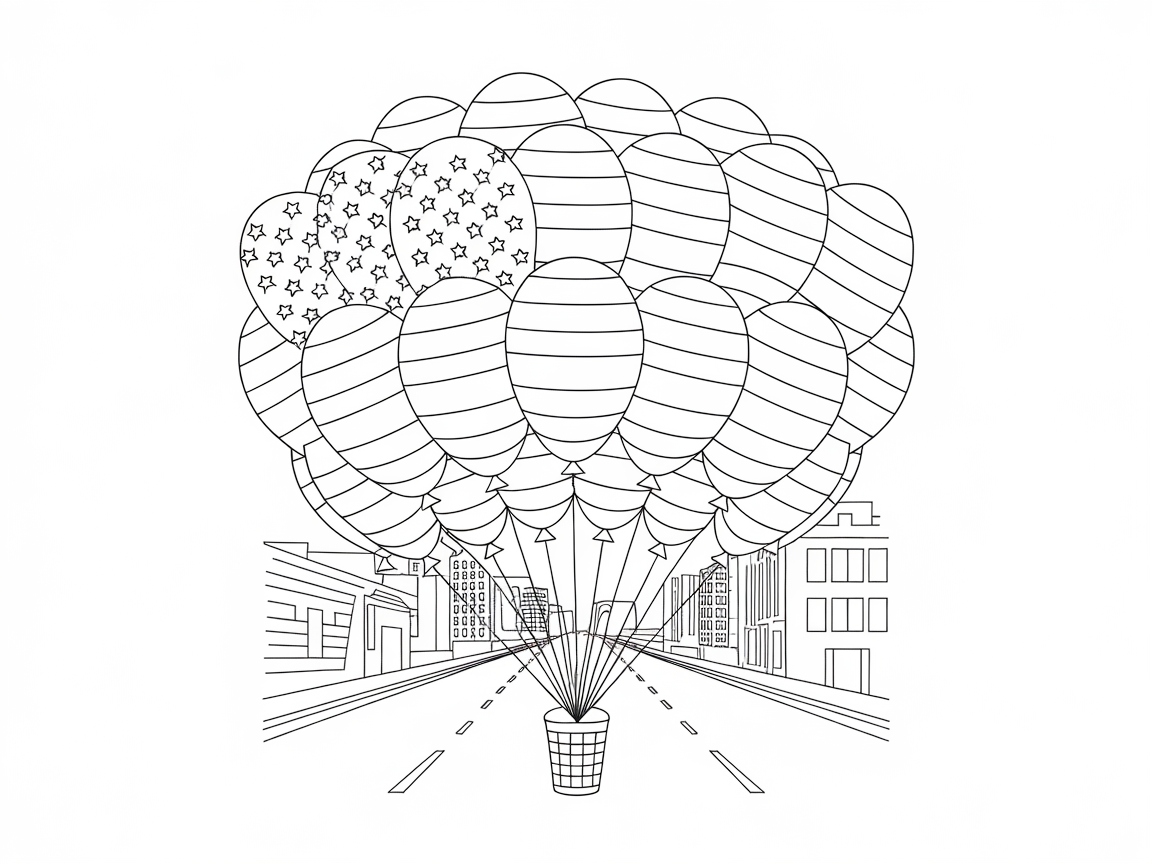 Colorful Float of Patriotism with These Flag Balloons
