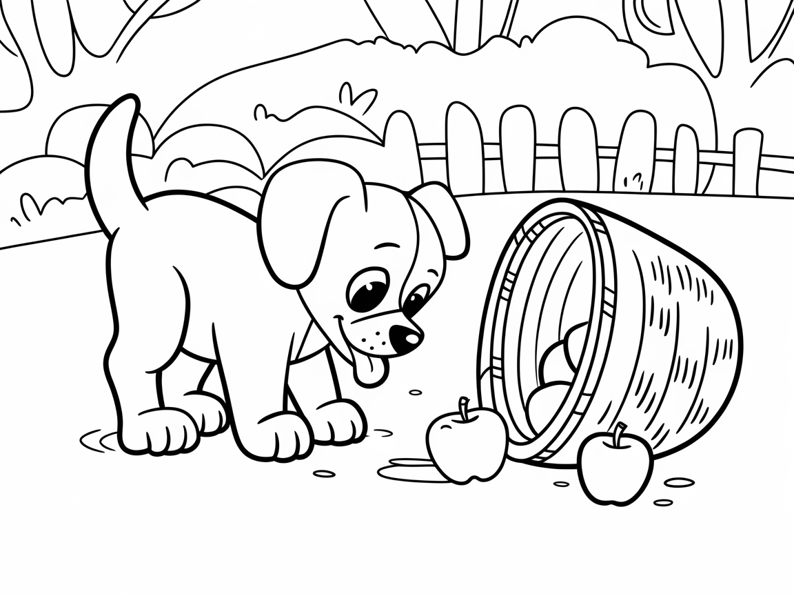 Puppy Adventures in the Orchard