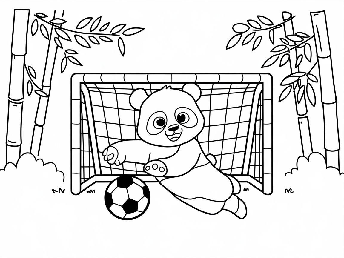 Goalie Panda Saves the Day