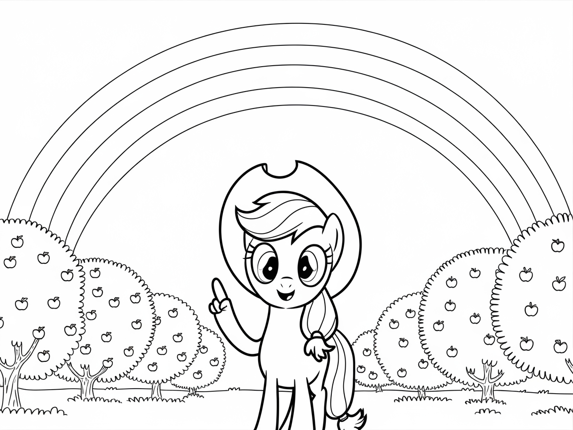Rainbow Adventure with a Cheerful Pony