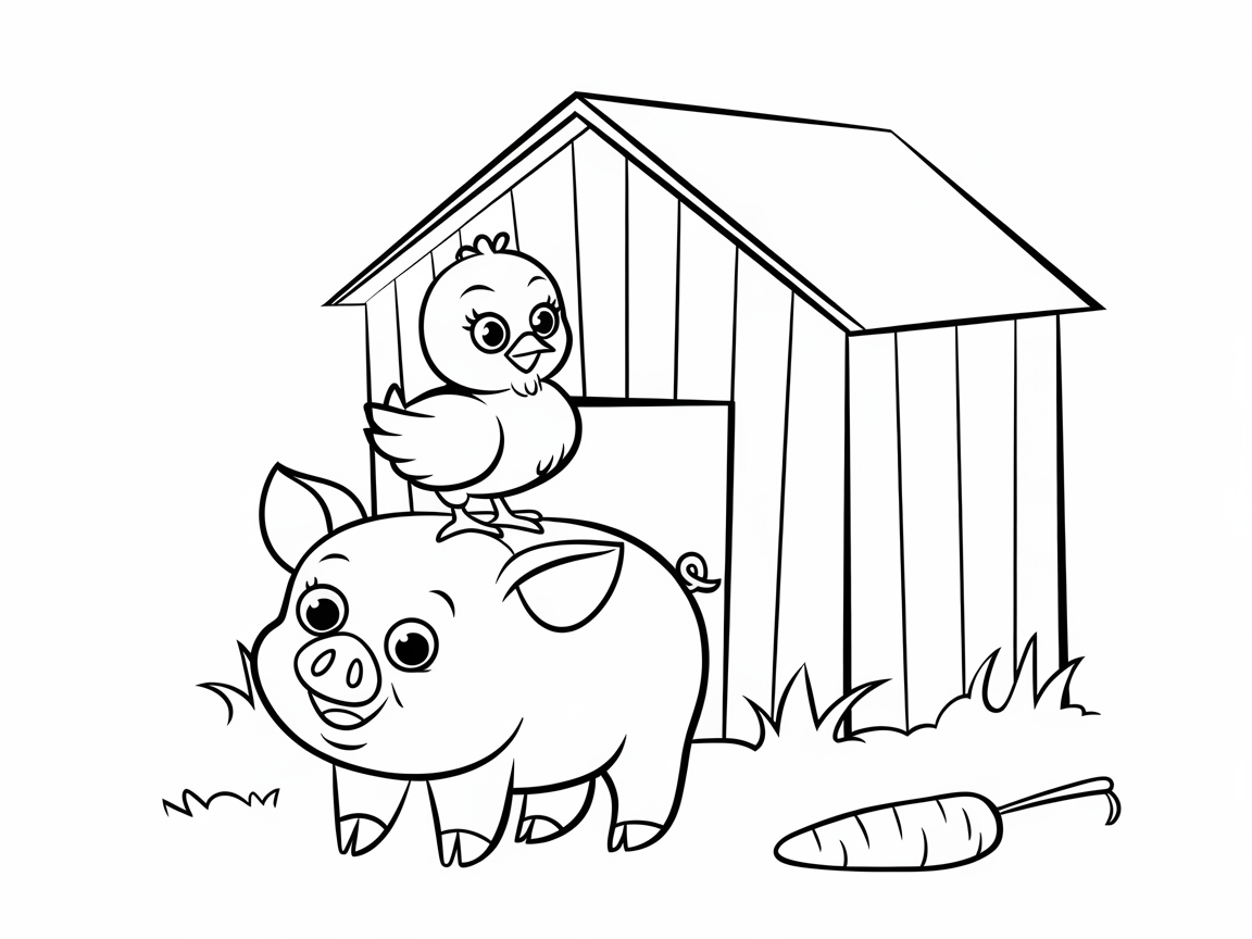 Barnyard Fun with Piggy and Chick