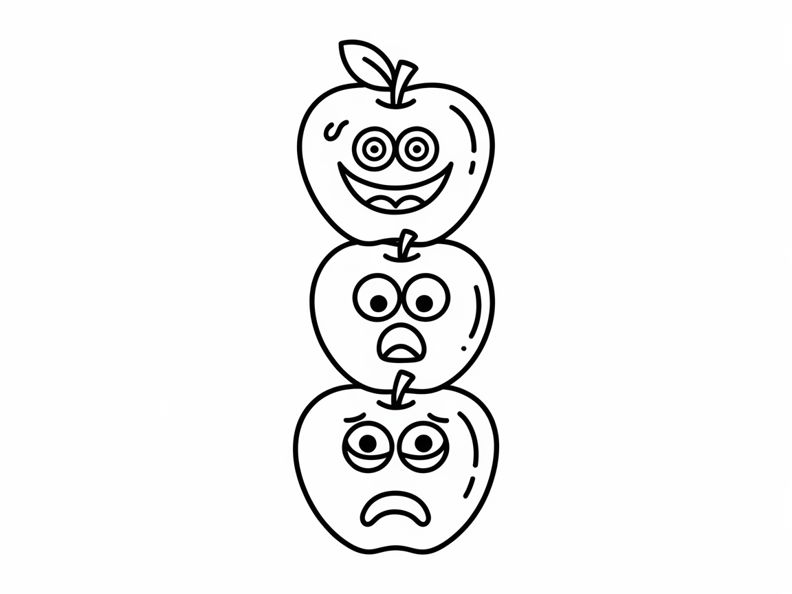 Emotion Apples: Expressive Coloring Fun