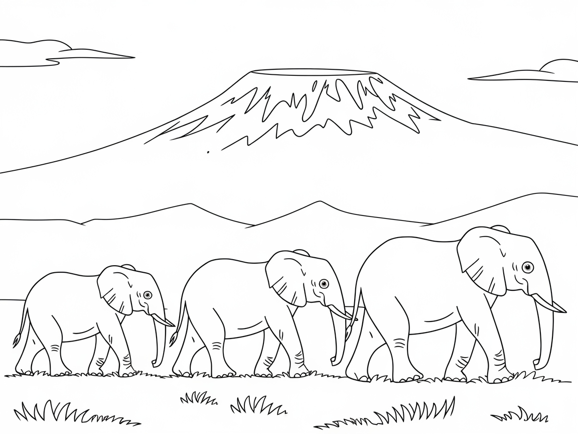 Elephant Family on an African Expedition