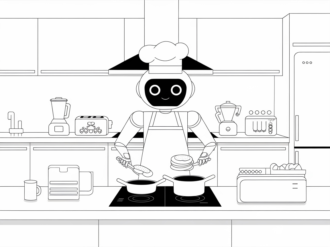 Cook Up Fun with This Robo-Chef Coloring Page