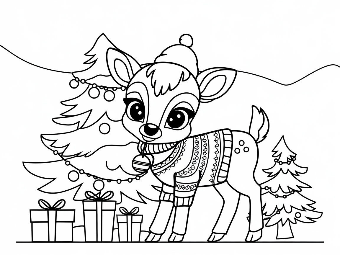 Festive Fawn Ready for Holiday Fun