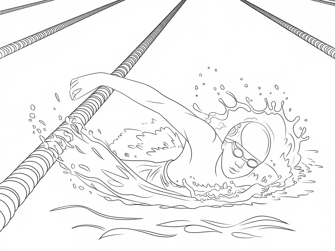 Make a Splash with This Action-Packed Swimming Scene