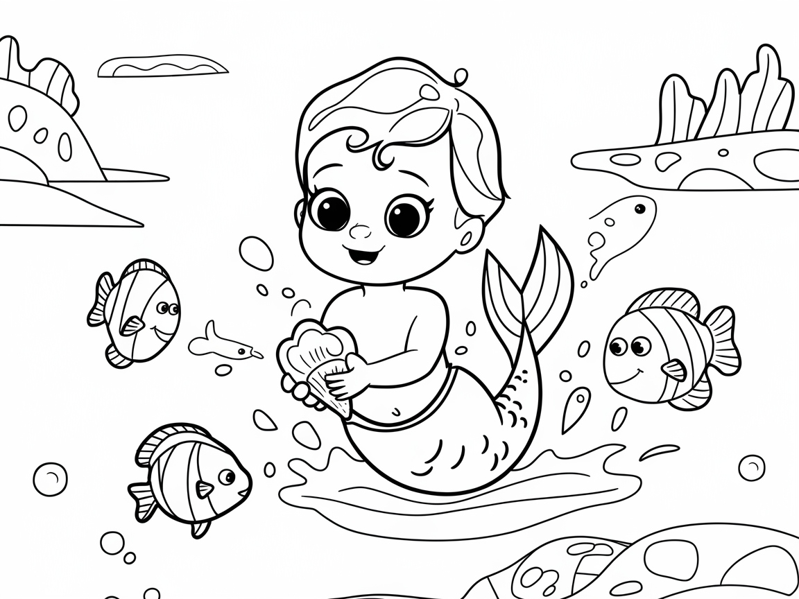 Underwater Adventure: Baby Mermaid and Friends