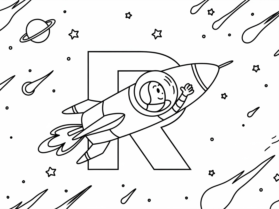 Rocketing into Space with the Letter R