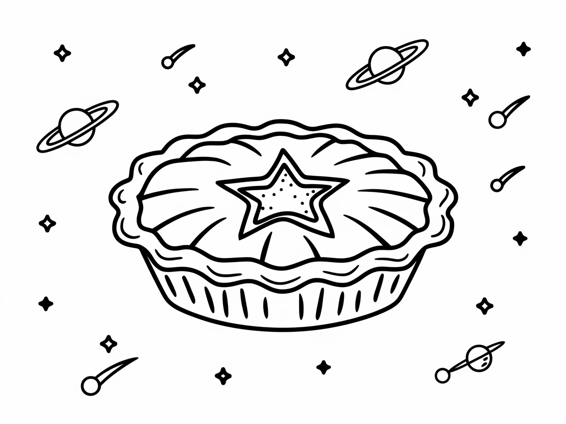 Explore the Cosmos with This Starry Pie Coloring Adventure