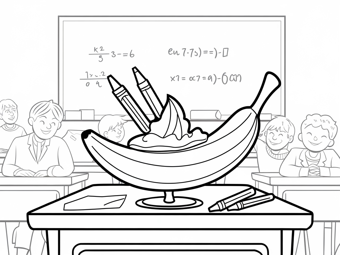 Ace School Fun with This Banana Split Classroom Page