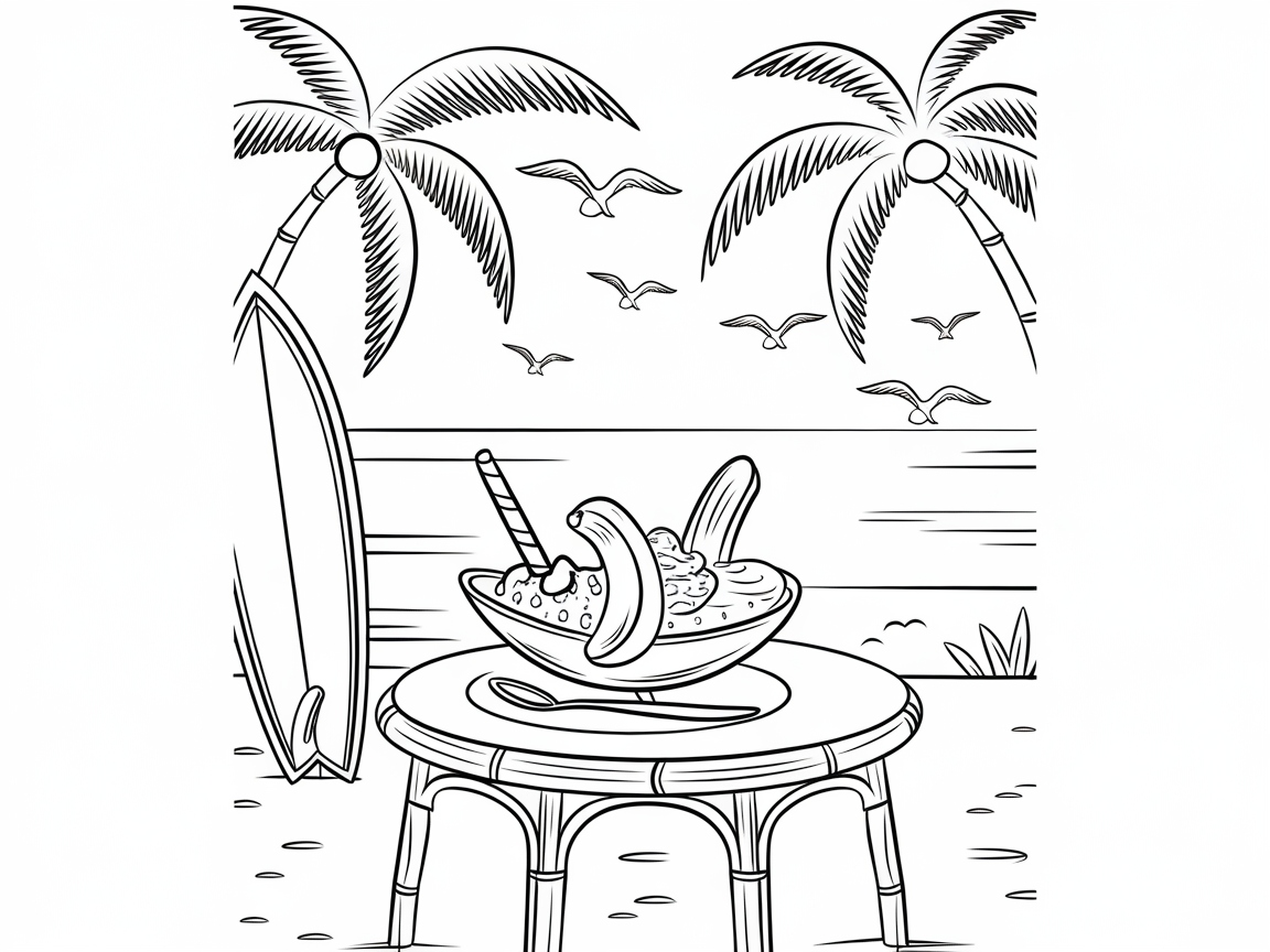 Chill Out with This Beachy Banana Split Scene