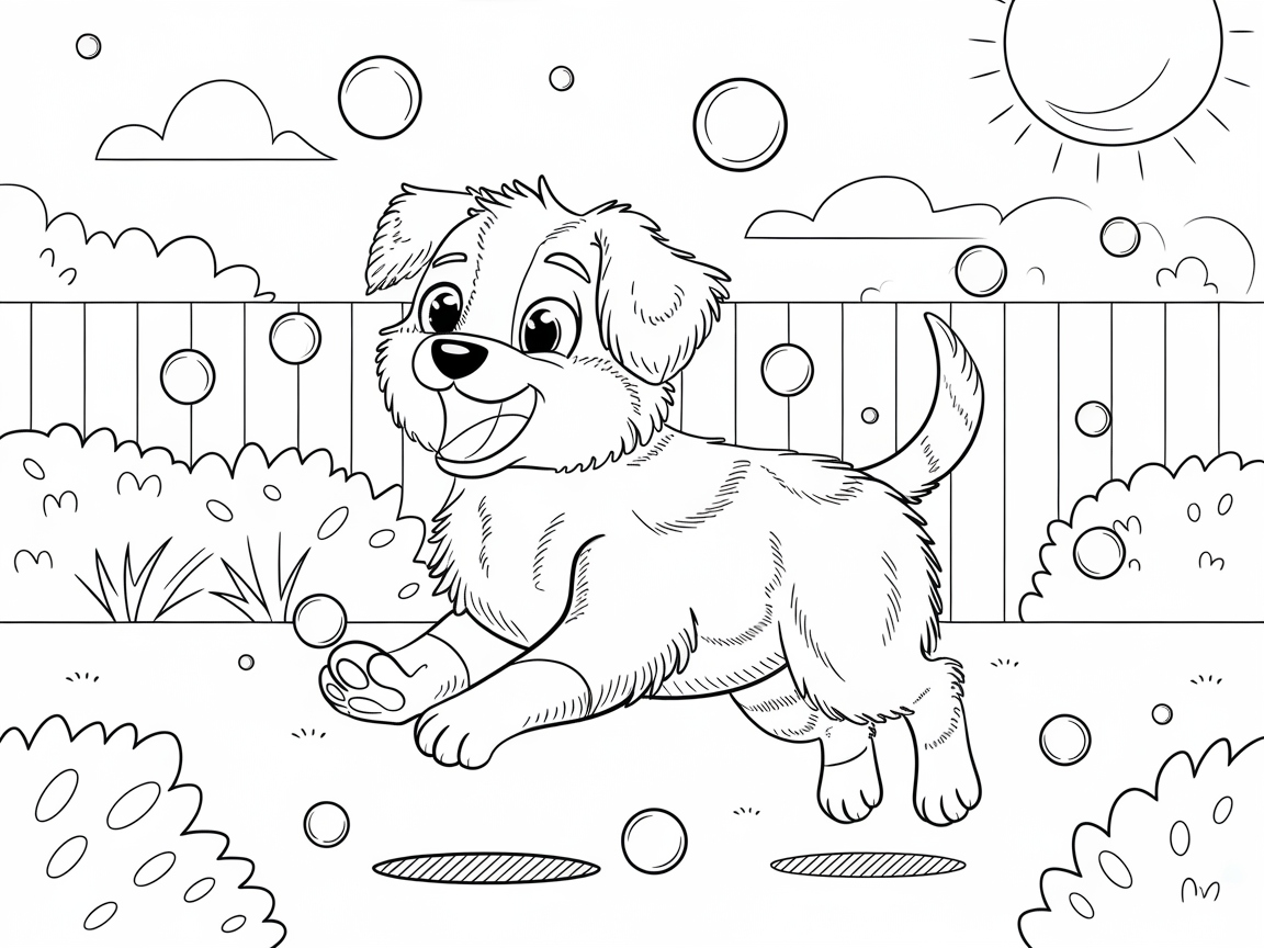 Bubbly Backyard Fun with an Australian Shepherd Puppy