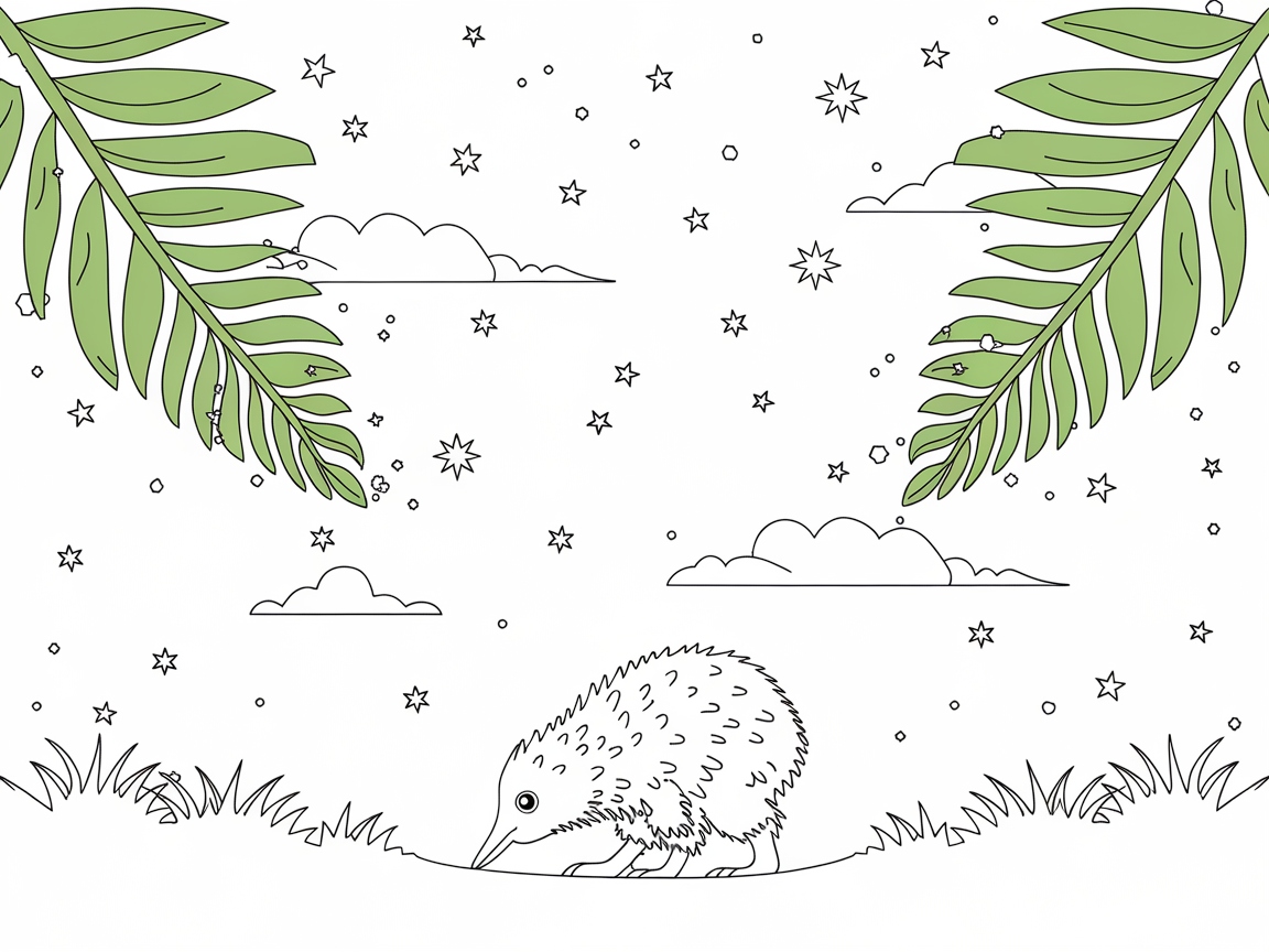 Charming Kiwi Under a Starry Night