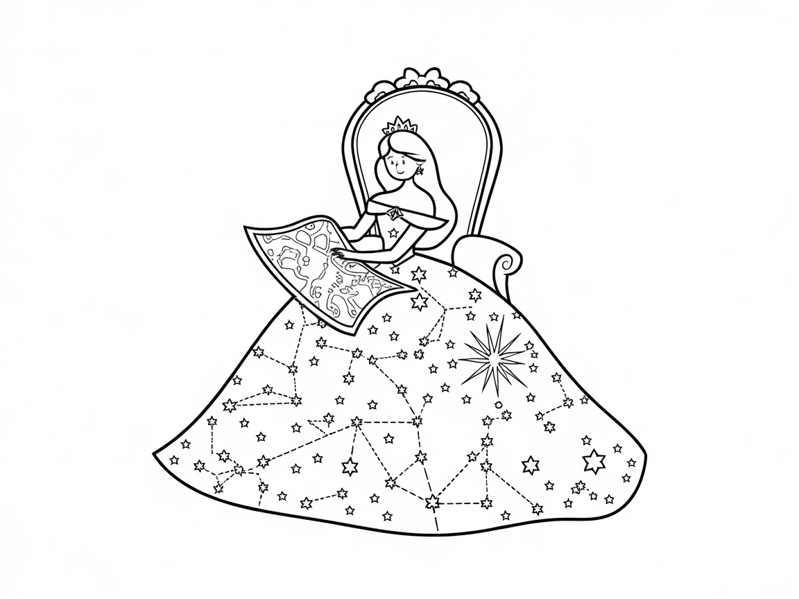 Celestial Princess in a Starry Daydream
