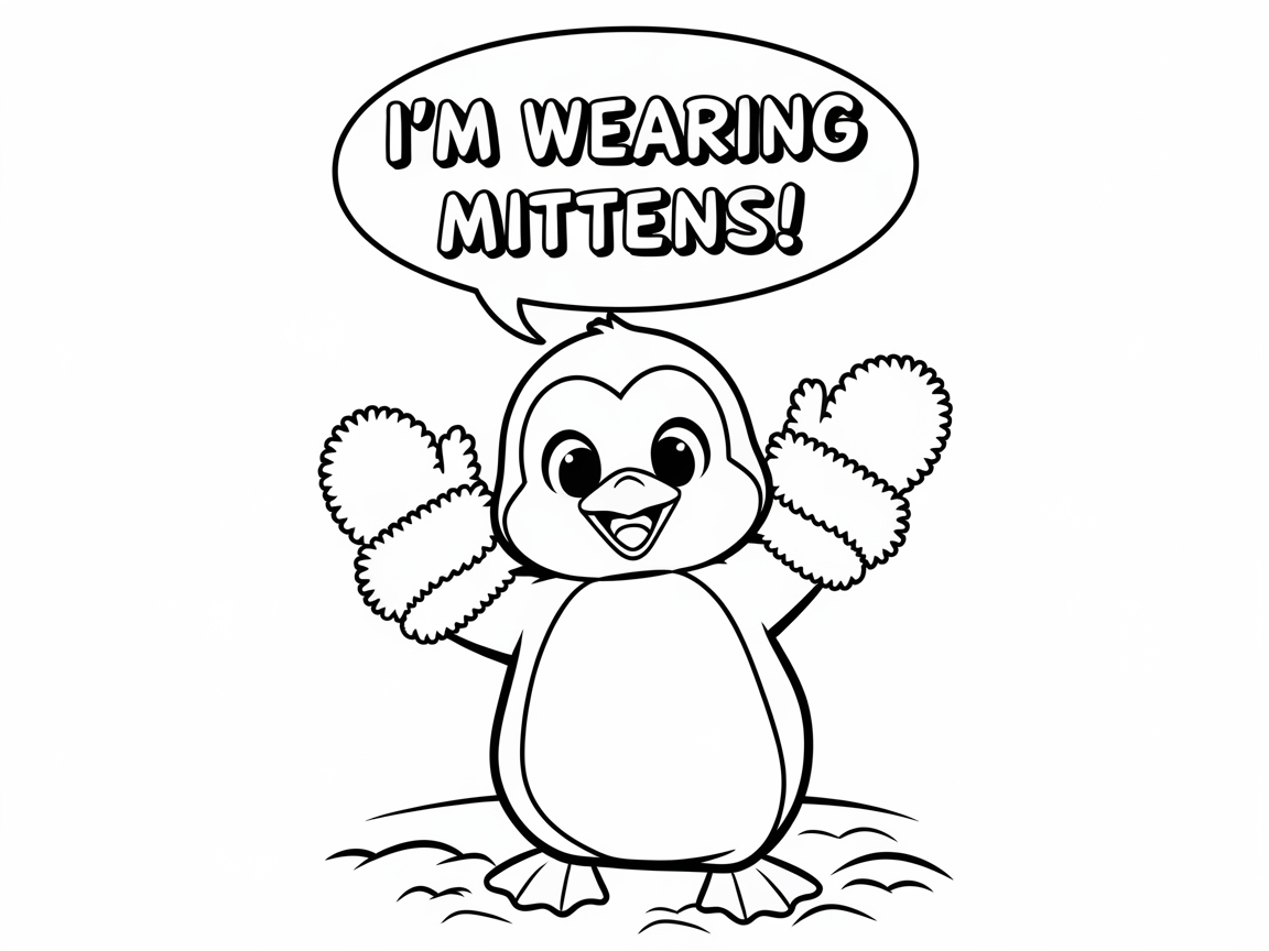 Warm Up with This Mittens-Clad Penguin