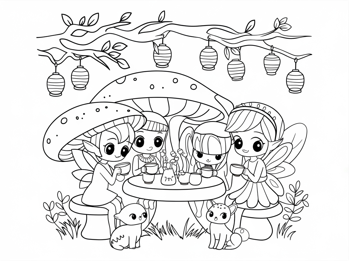 Whimsical Woodland Tea Party with Fairy Friends