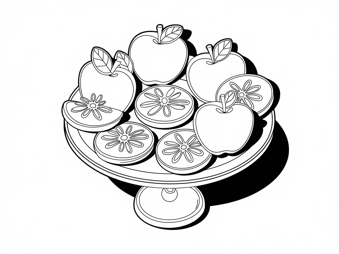 Color Your Own Apple Dessert Display