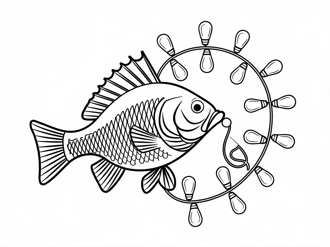 Light Up Your Creativity with This Angler Fish and Bulb Page