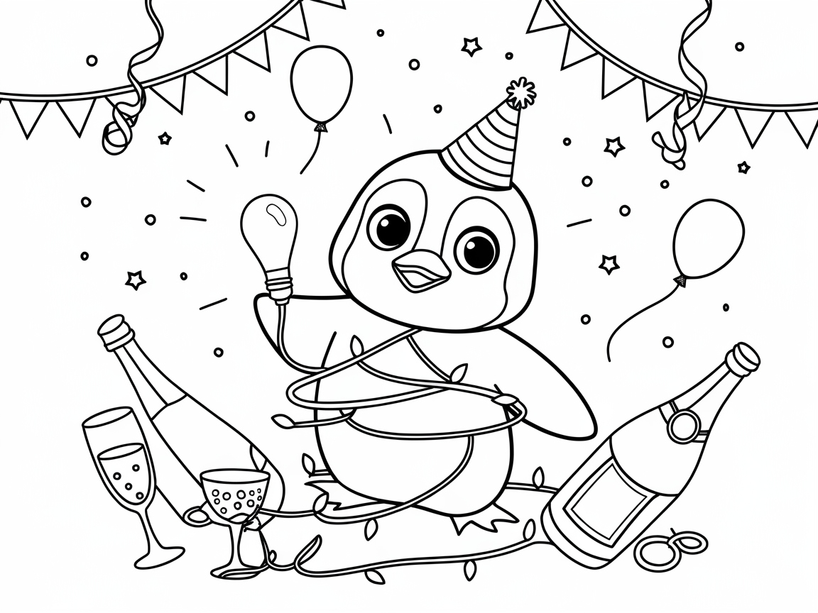Party Time with This Celebration Penguin