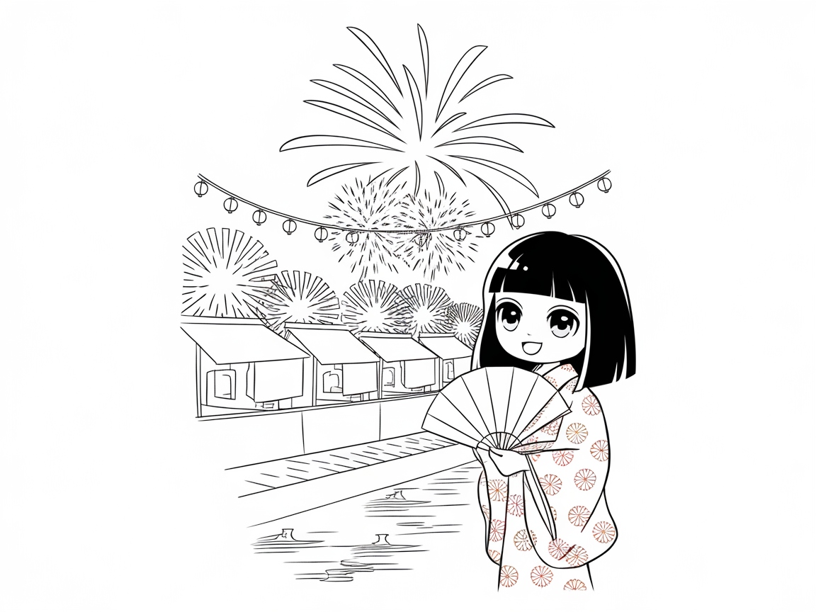 Illuminate Your Imagination with This Anime Festival Scene