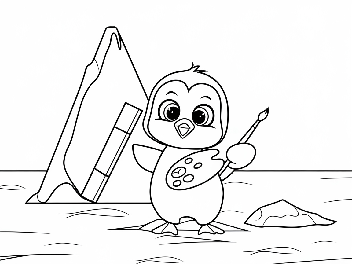 Paint the World with This Artistic Penguin