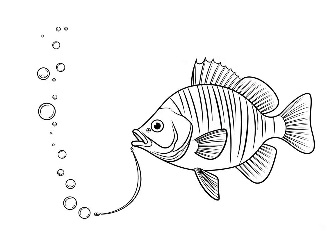 Dive Into This Simple Angler Fish Coloring Page