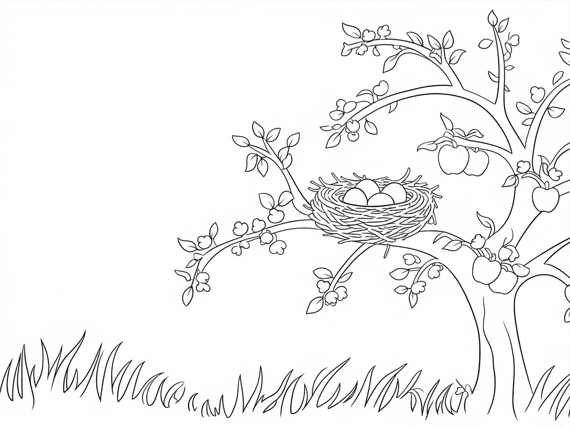 Explore Nature with This Nestled Orchard Scene