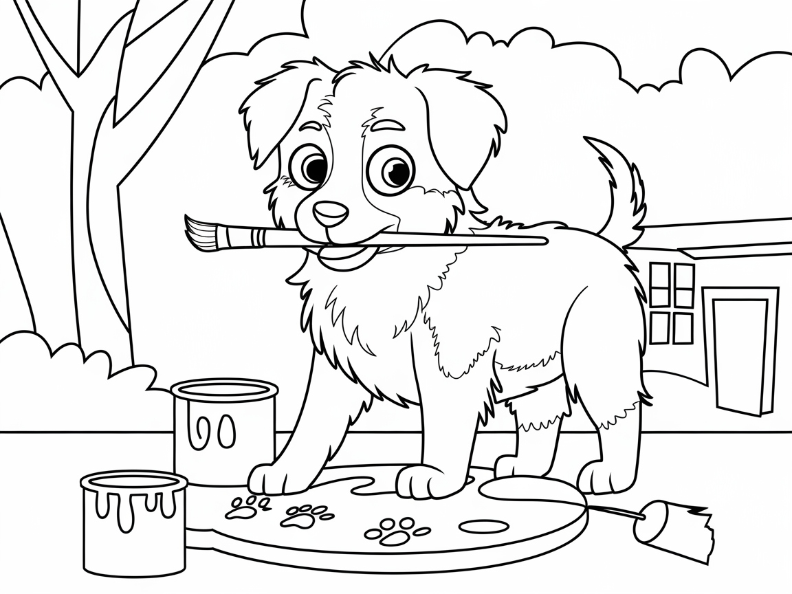 Create Masterpieces with This Artistic Aussie Pup