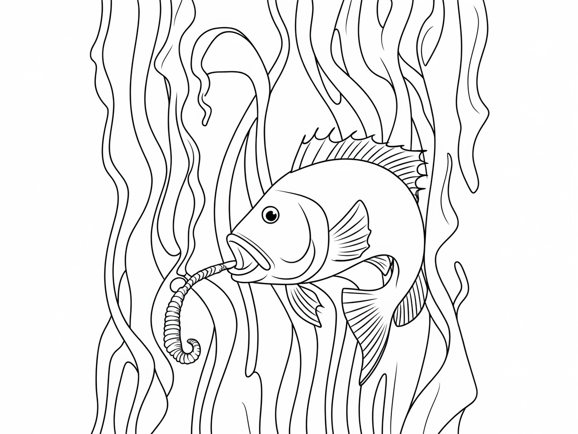 Delve Into This Angler Fish Amid Sea Kelp