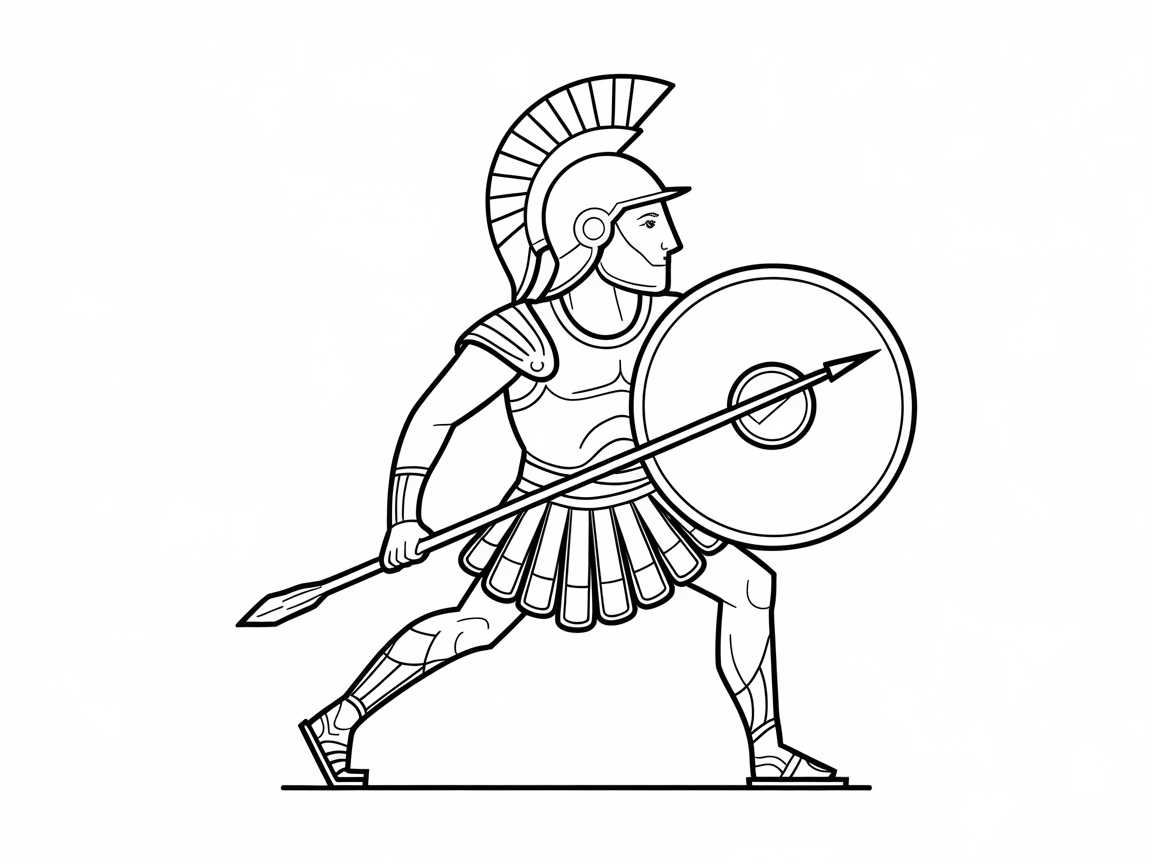March into Battle with This Fearless Spartan Warrior