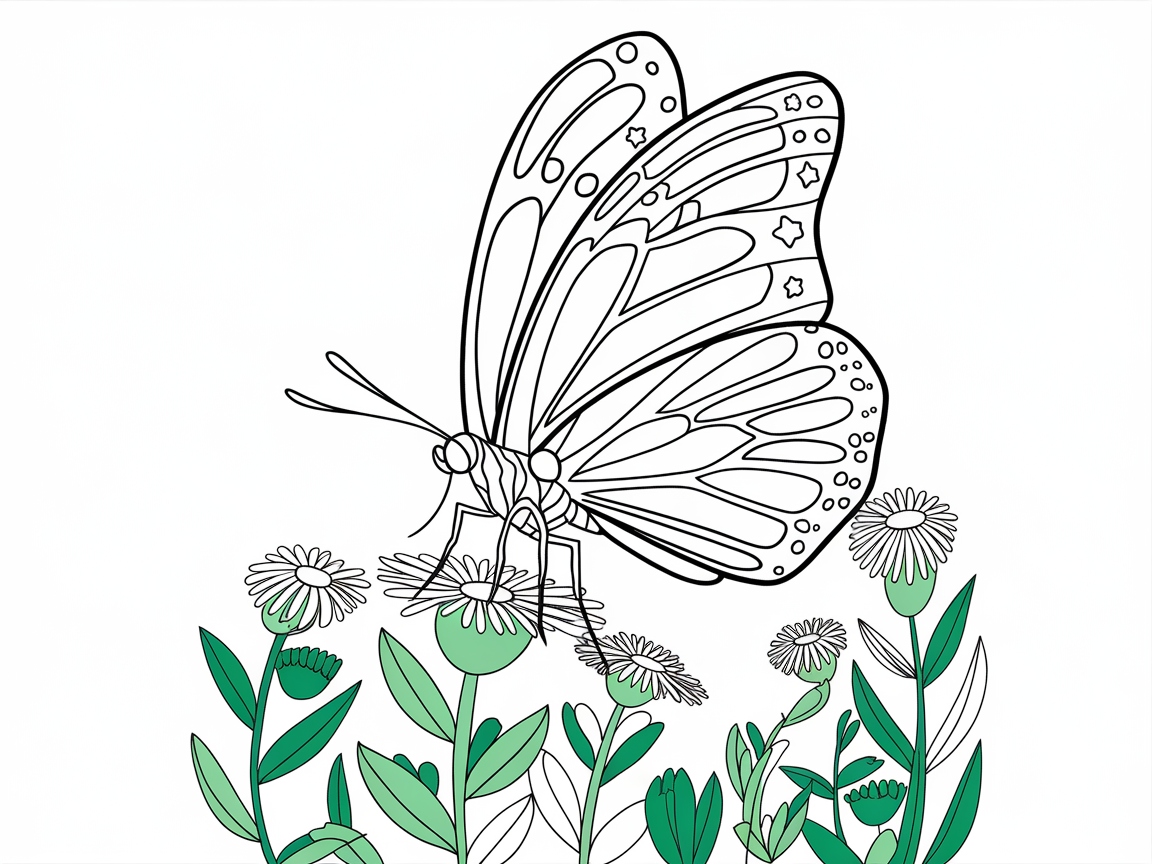 Flutter into Creativity with This Detailed Butterfly Scene