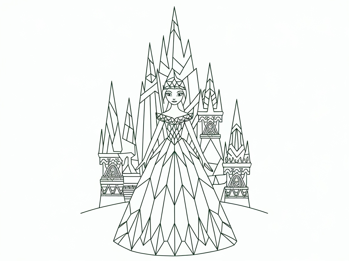 Ice Castle Princess in a Faceted Gown