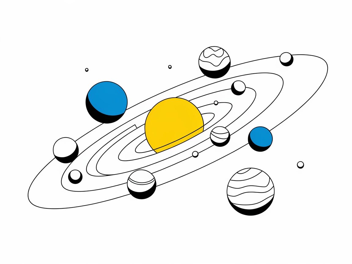 Explore the Cosmos with This Planetary System Coloring Page