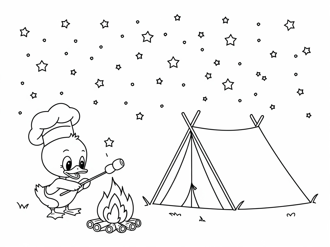 Campfire Adventures with This Marshmallow Roasting Duckling