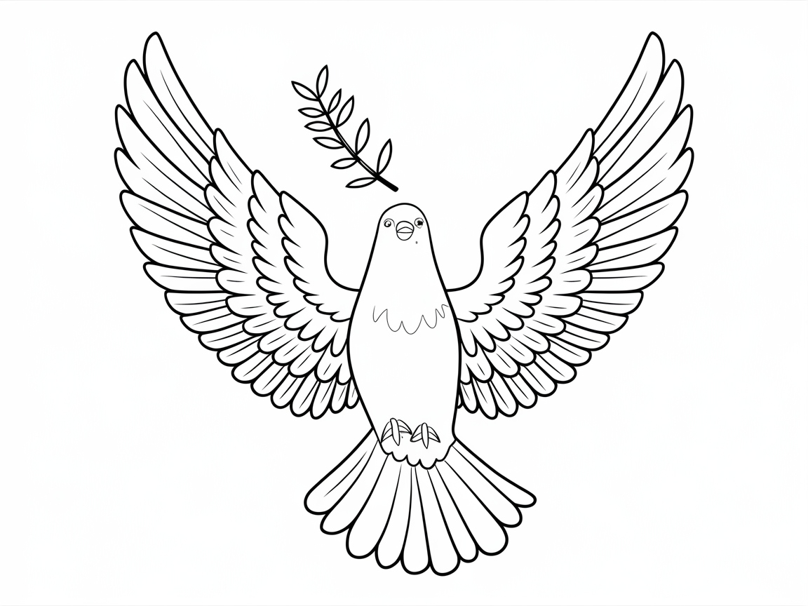 Color the Grace of a Peaceful Angelic Dove