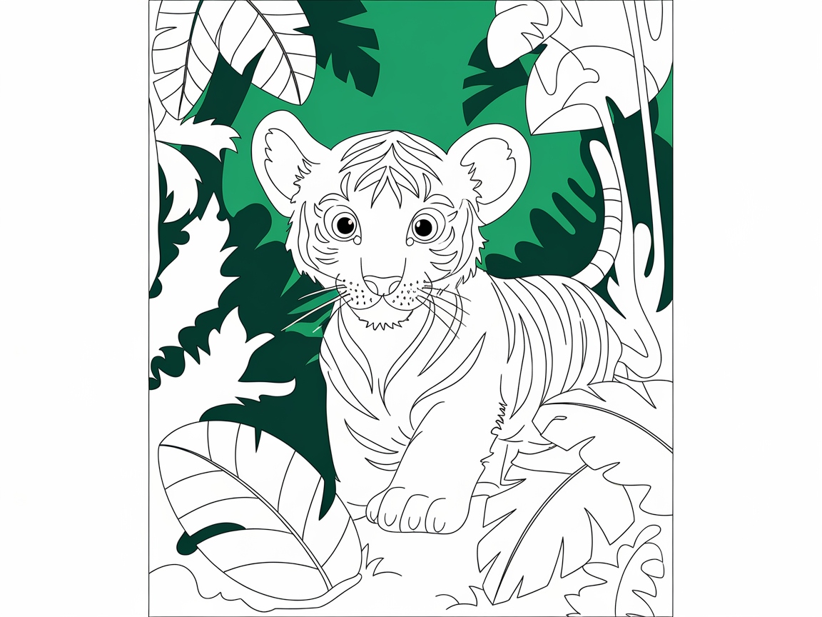 Adventurous Tiger Cub in the Jungle