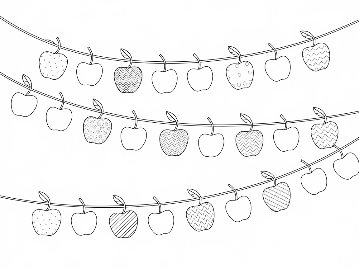 Colorful Apple Garland Design to Brighten Your Day
