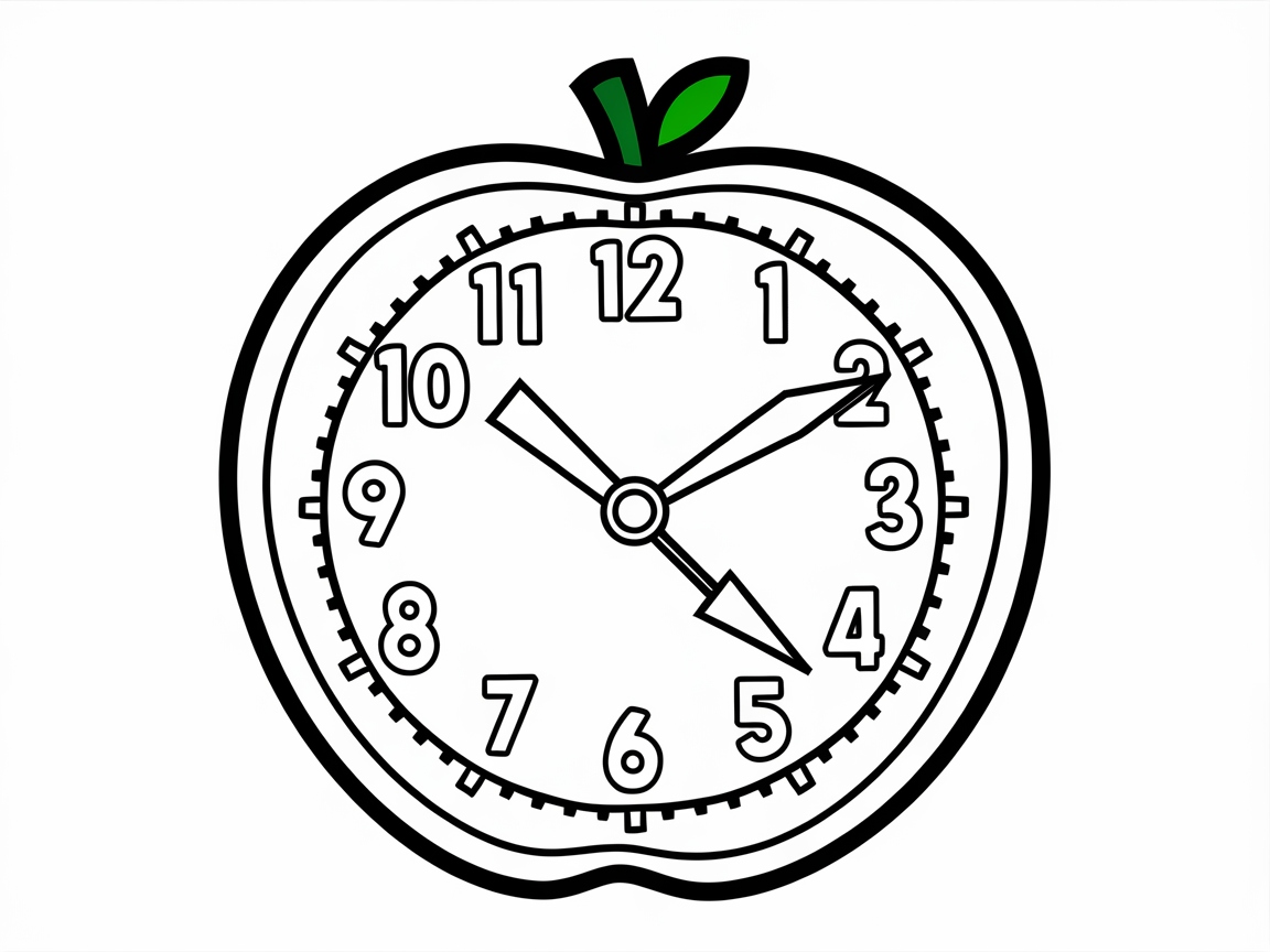 Time for Apples: A Clock Coloring Challenge