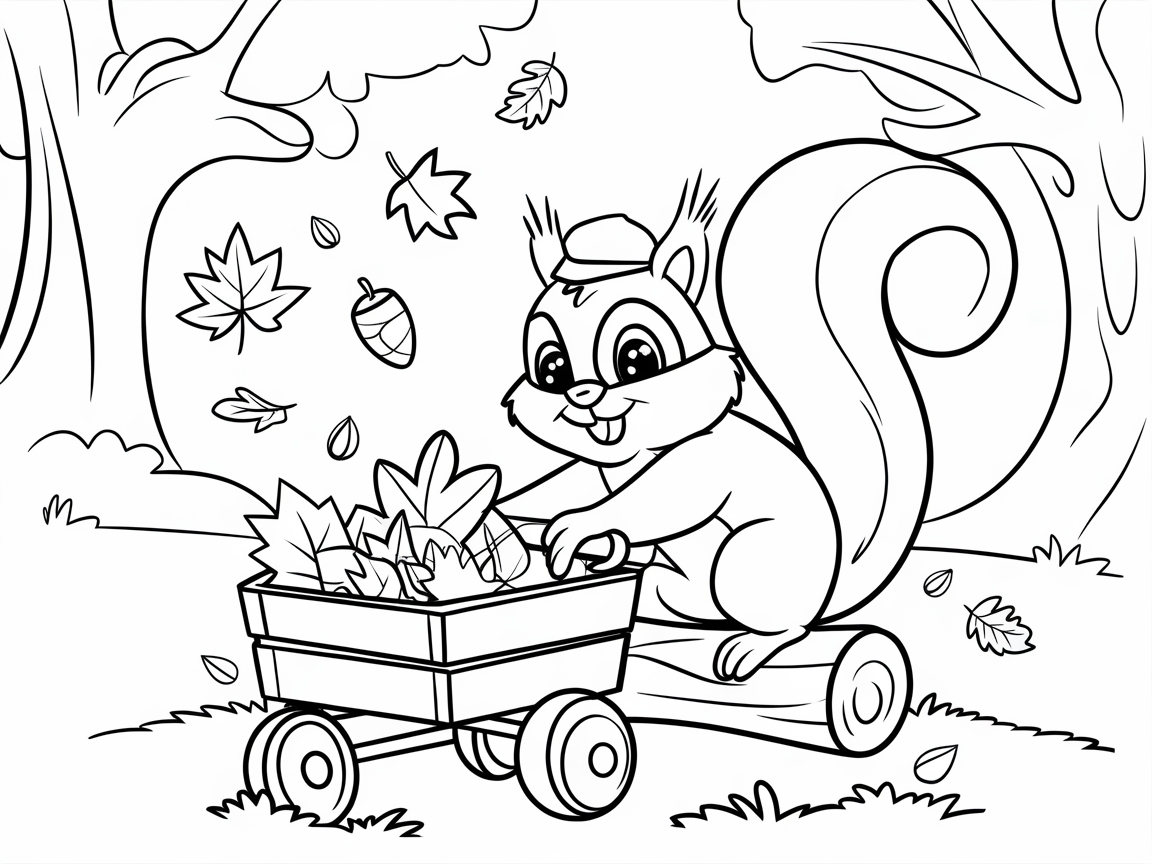 Squirrel Adventure in an Autumn Wonderland