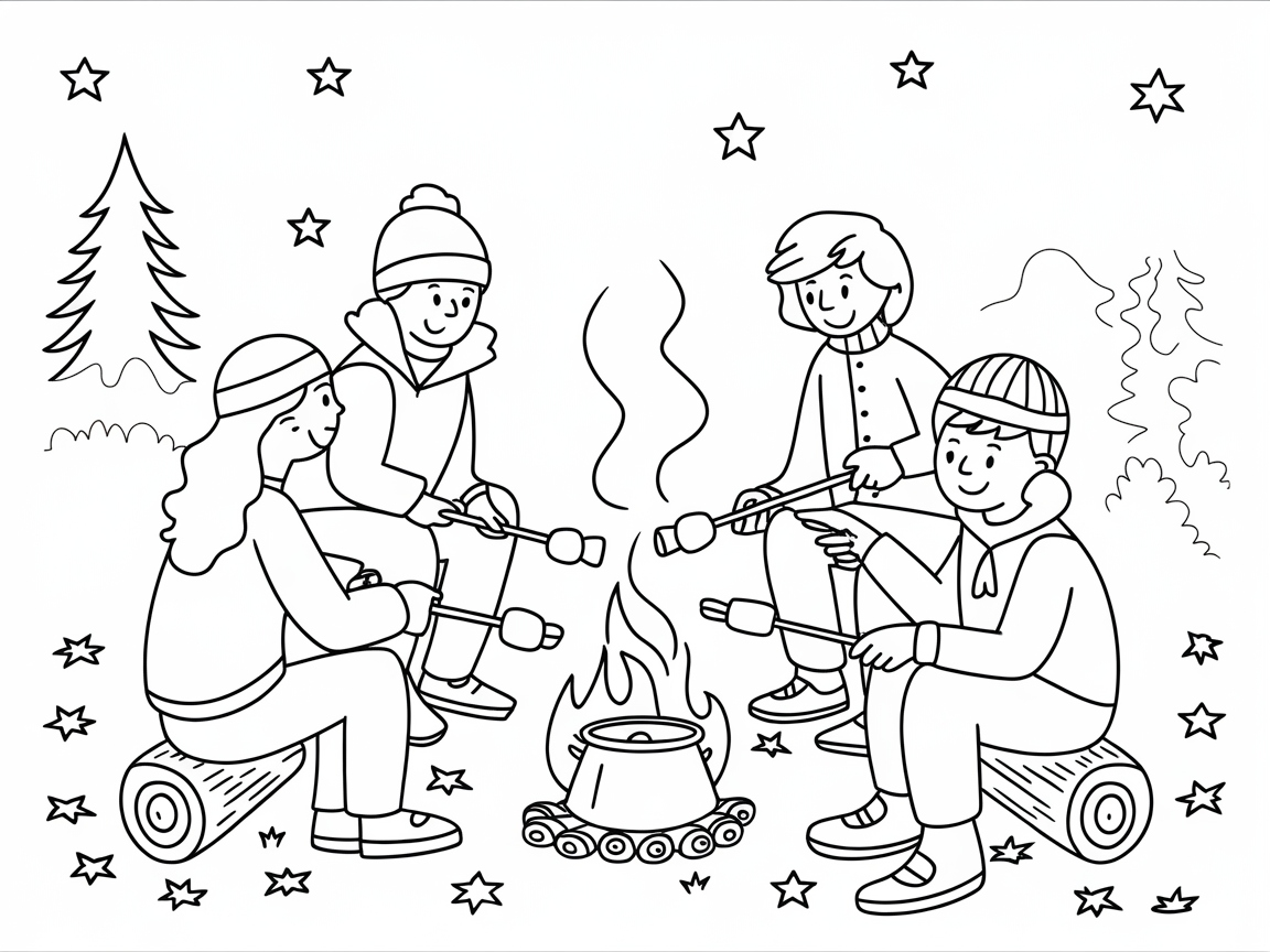 Capture the Warmth of this Cozy Campfire Scene