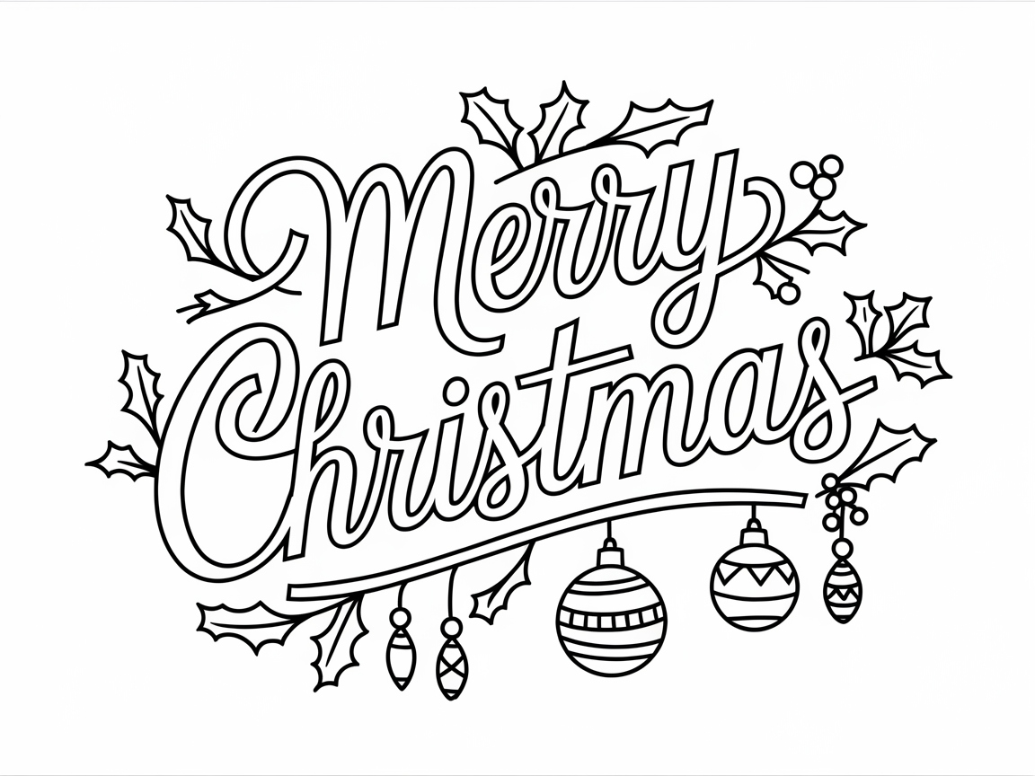Deck the Halls with This Merry Christmas Coloring Page