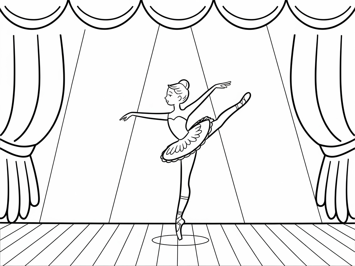 Dance Into Color With This Elegant Ballerina Scene