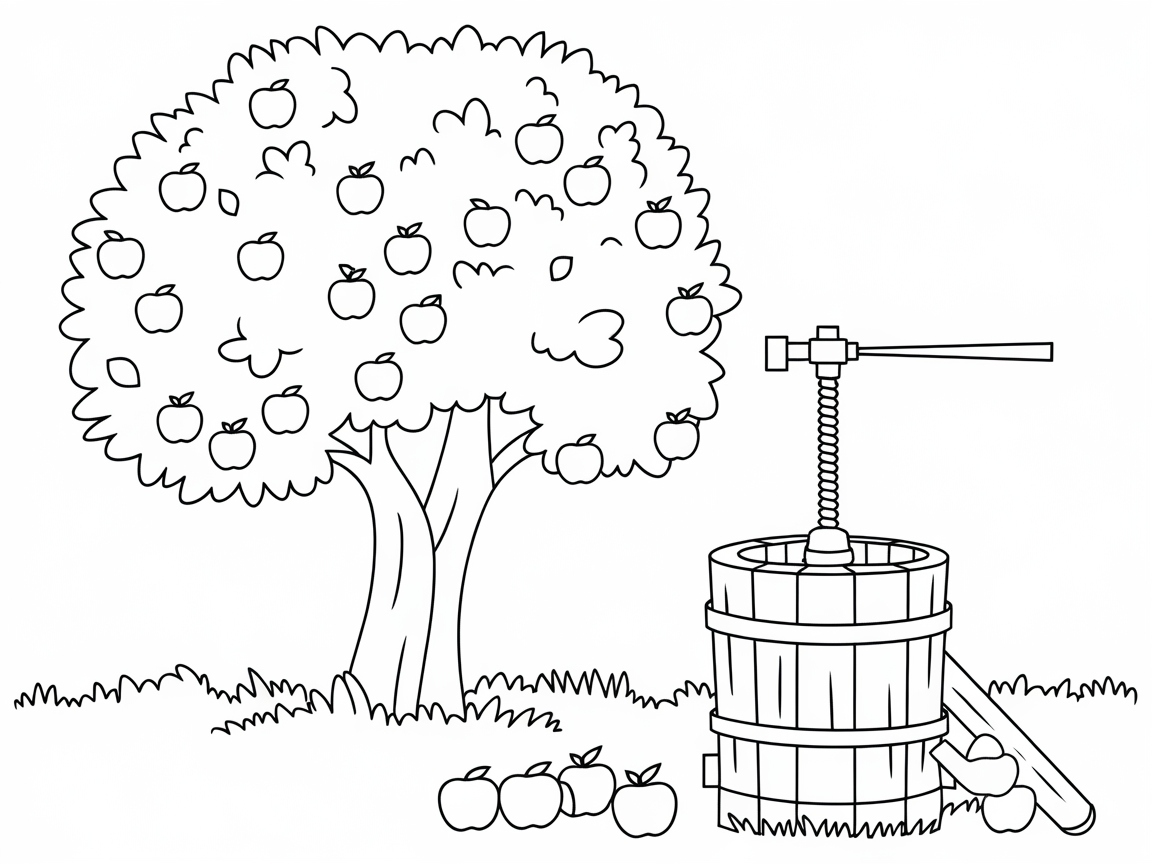 Unleash Creativity on This Apple Cider Press Scene