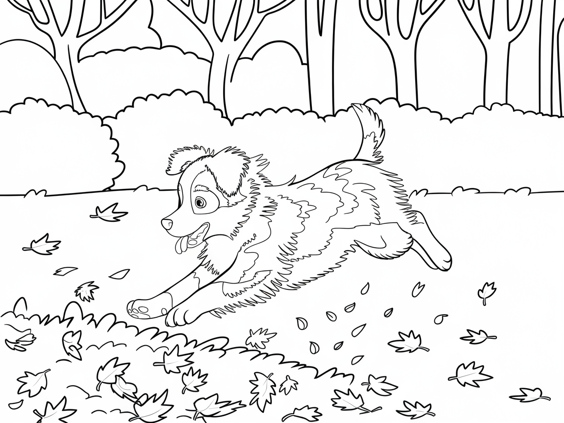 Dive into Autumn Fun with This Leaf-Chasing Aussie