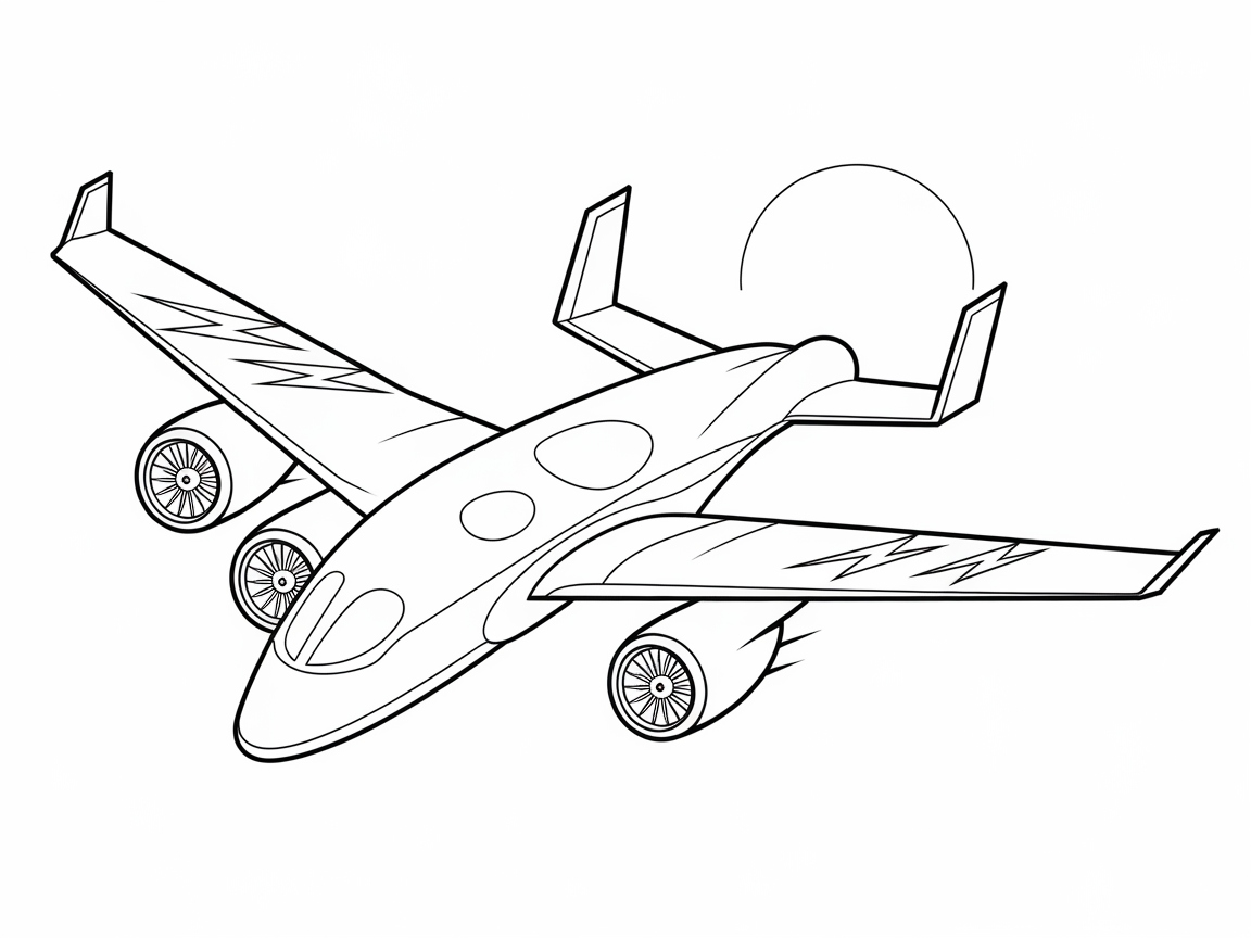 Jet Into Creativity with This Sleek Airplane Coloring Page
