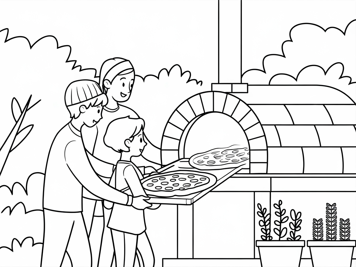 Cook Up Fun with This Backyard Pizza Oven Scene