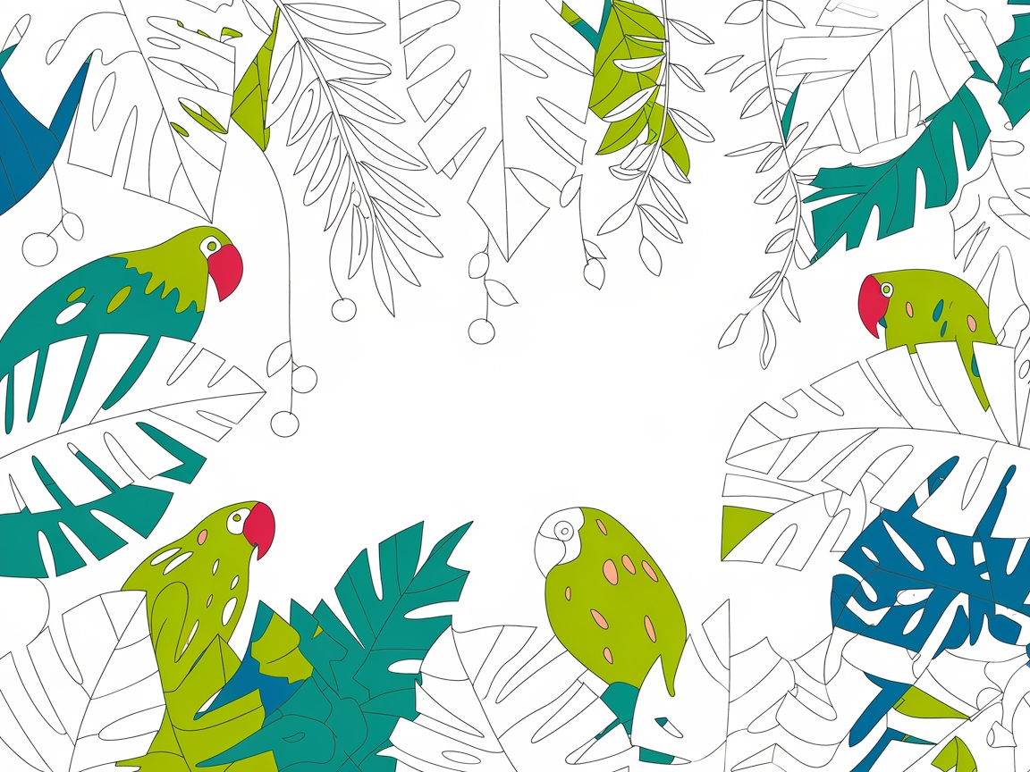 Colorful Parrot Paradise Awaits Your Touch